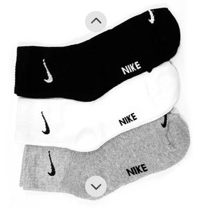 Nike Ankle length Multicolored 3 Pairs of Socks
